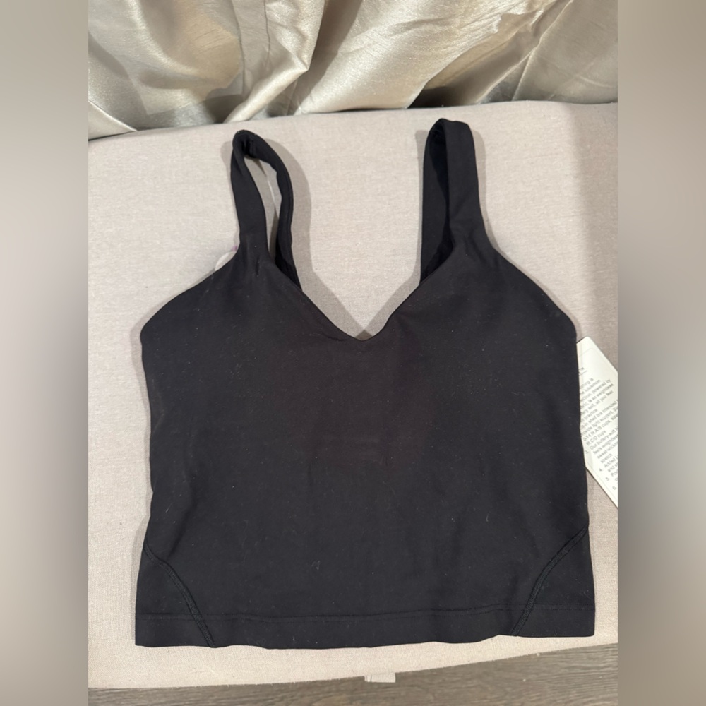 Lululemon Athletica Black Fitted Crop Tank Top